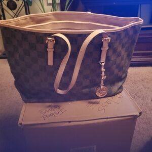 Michael Kors Brown and Tan Tote Bag